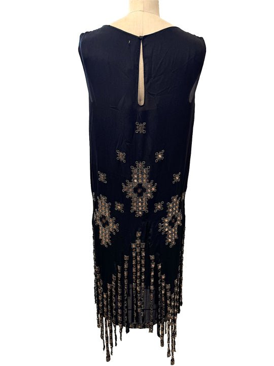 1920's Beaded Fringe Evening Sheath - Burning Torch Online Boutique