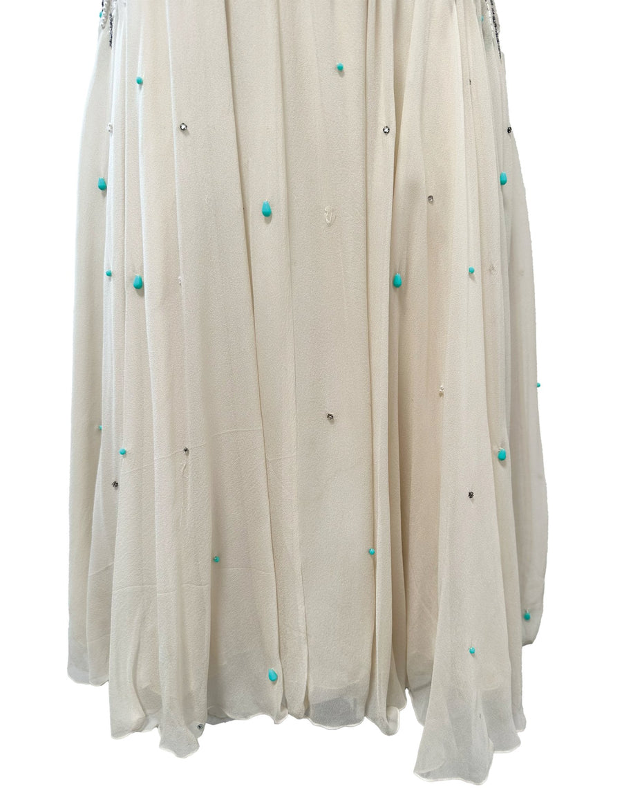 1960's Chiffon Beaded Dress - Burning Torch Online Boutique