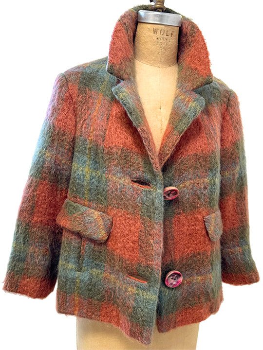 60's MOHAIR BOXY CAR COAT - Burning Torch Online Boutique