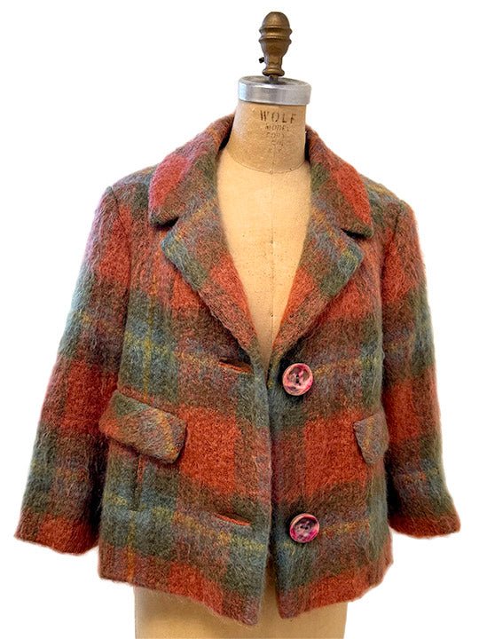 60's MOHAIR BOXY CAR COAT - Burning Torch Online Boutique