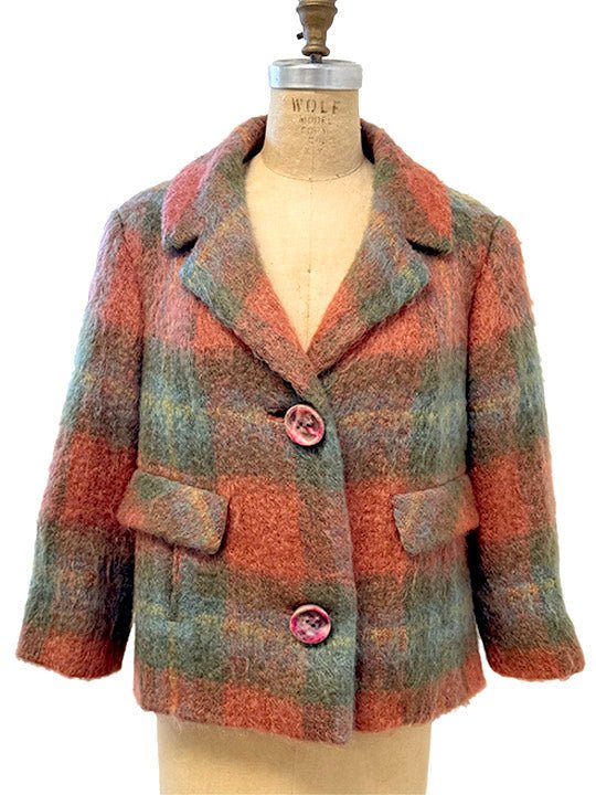 60's MOHAIR BOXY CAR COAT - Burning Torch Online Boutique