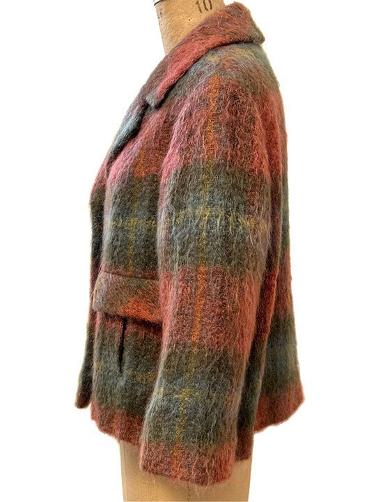 60's MOHAIR BOXY CAR COAT - Burning Torch Online Boutique