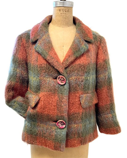 60's MOHAIR BOXY CAR COAT - Burning Torch Online Boutique