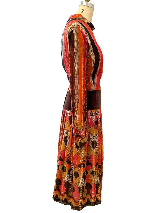 70's DAZZELING MIDI DRESS - Burning Torch Online Boutique