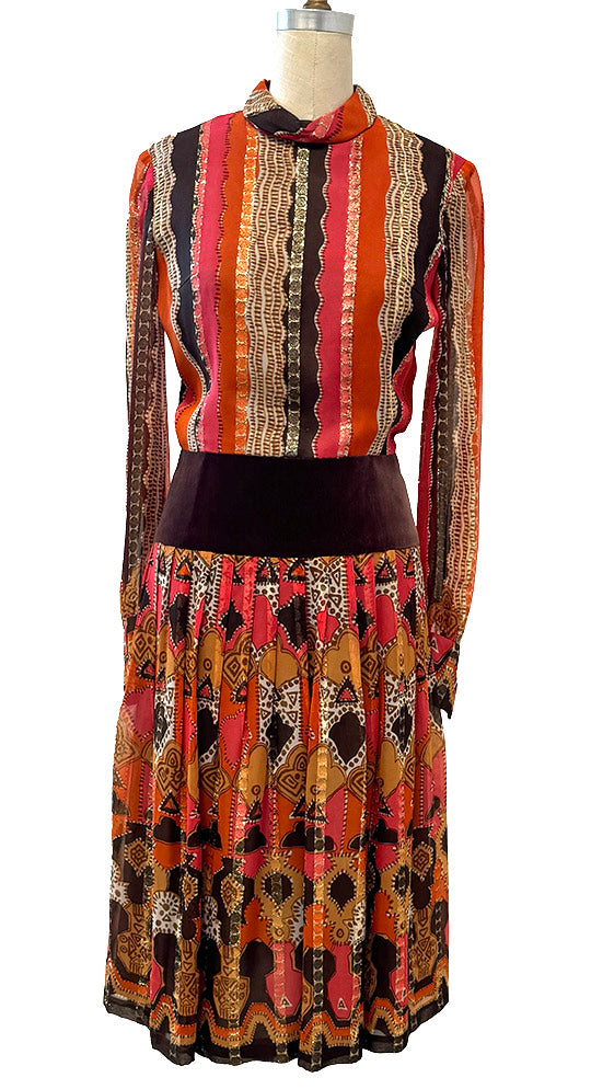 70's DAZZELING MIDI DRESS