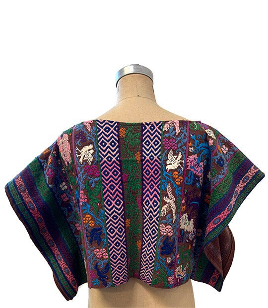 GUATEMALAN CROPPED PANCHO - Burning Torch Online Boutique