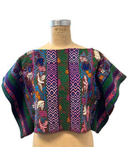 GUATEMALAN CROPPED PANCHO - Burning Torch Online Boutique