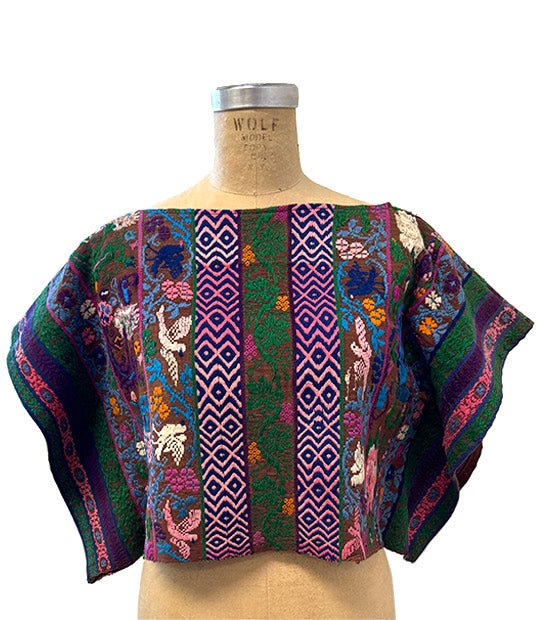 GUATEMALAN CROPPED PANCHO - Burning Torch Online Boutique