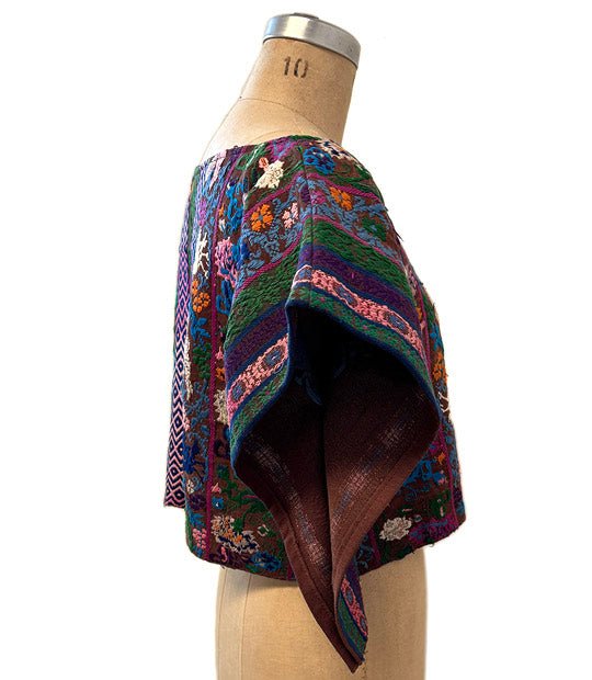 GUATEMALAN CROPPED PANCHO - Burning Torch Online Boutique