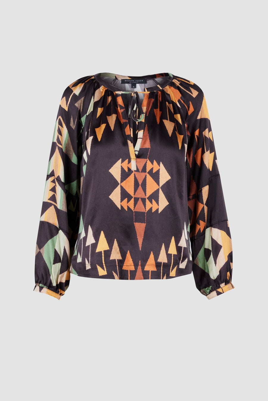 LABYRINTH LONG SLEEVE BLOUSE, MULTI - Burning Torch Online Boutique