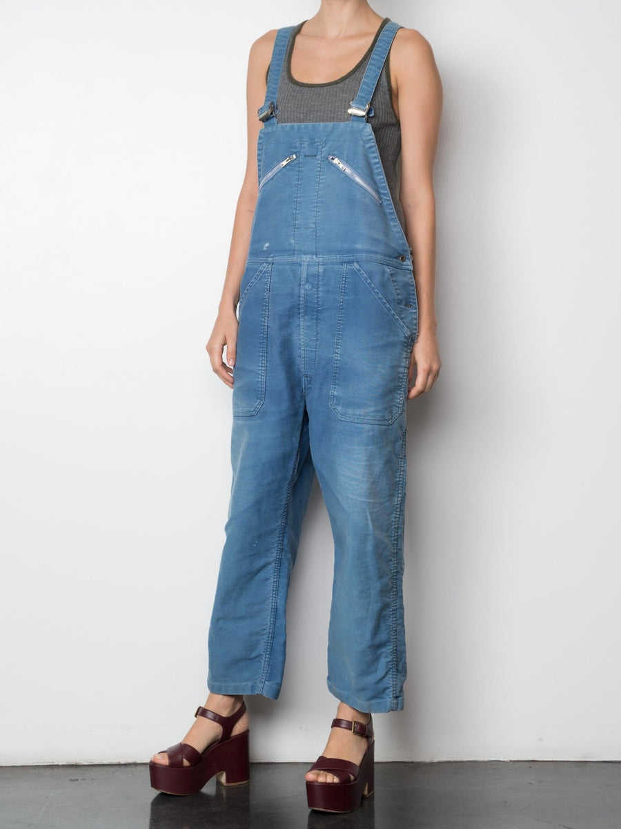 Vintage Overalls With Single Zip on Bib - Burning Torch Online Boutique