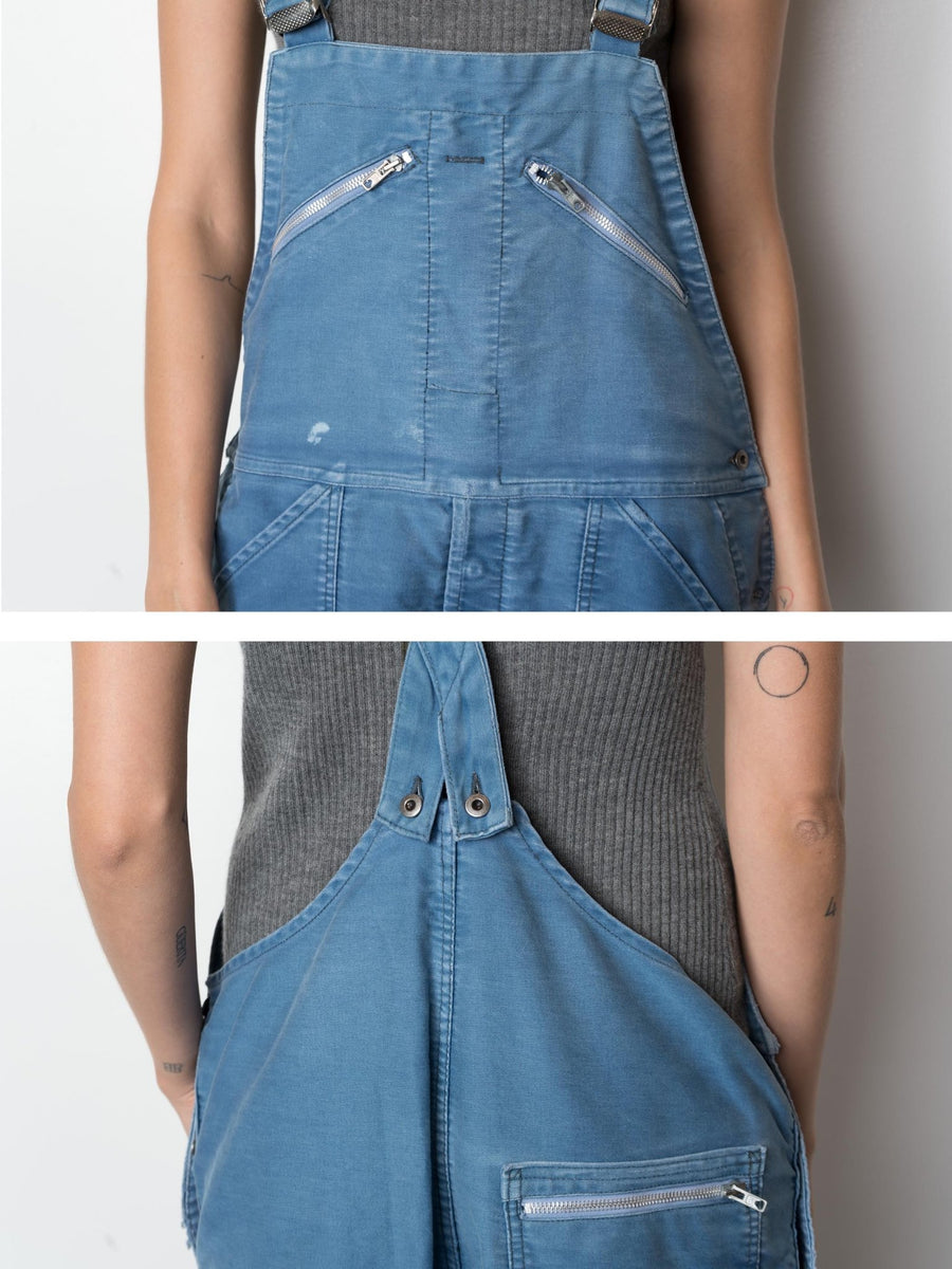 Vintage Overalls With Single Zip on Bib - Burning Torch Online Boutique