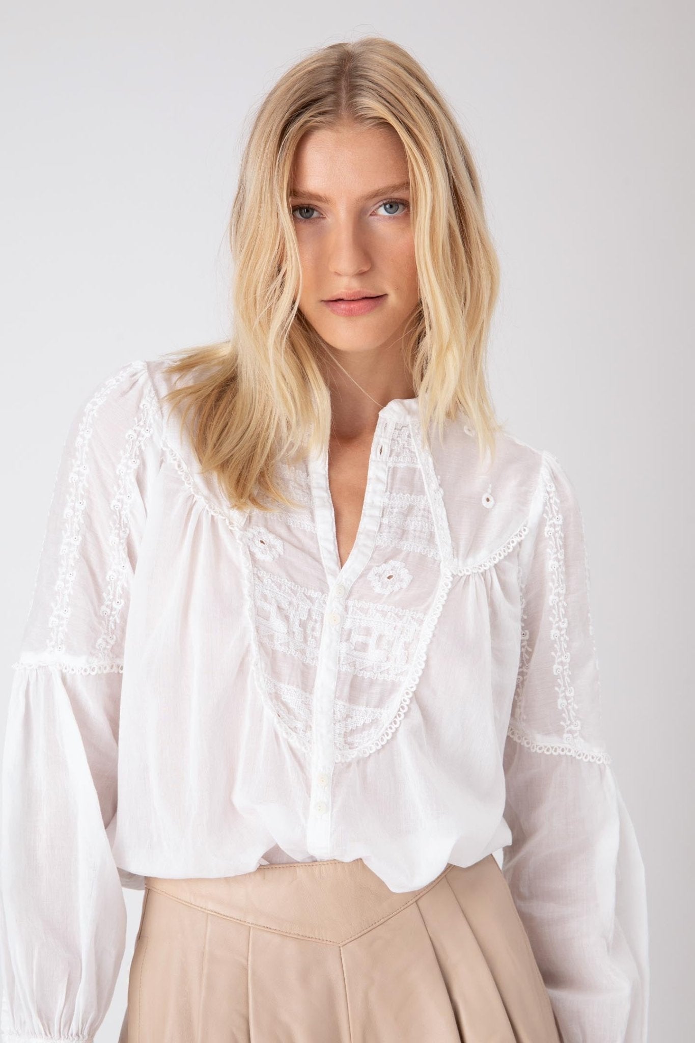 ATHENA LONG SLEEVE TOP, WHITE – Burning Torch Online Boutique