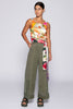 LOVE NOT WAR WIDE PANT, ARMY - SAMPLE 10260 - Burning Torch Online Boutique