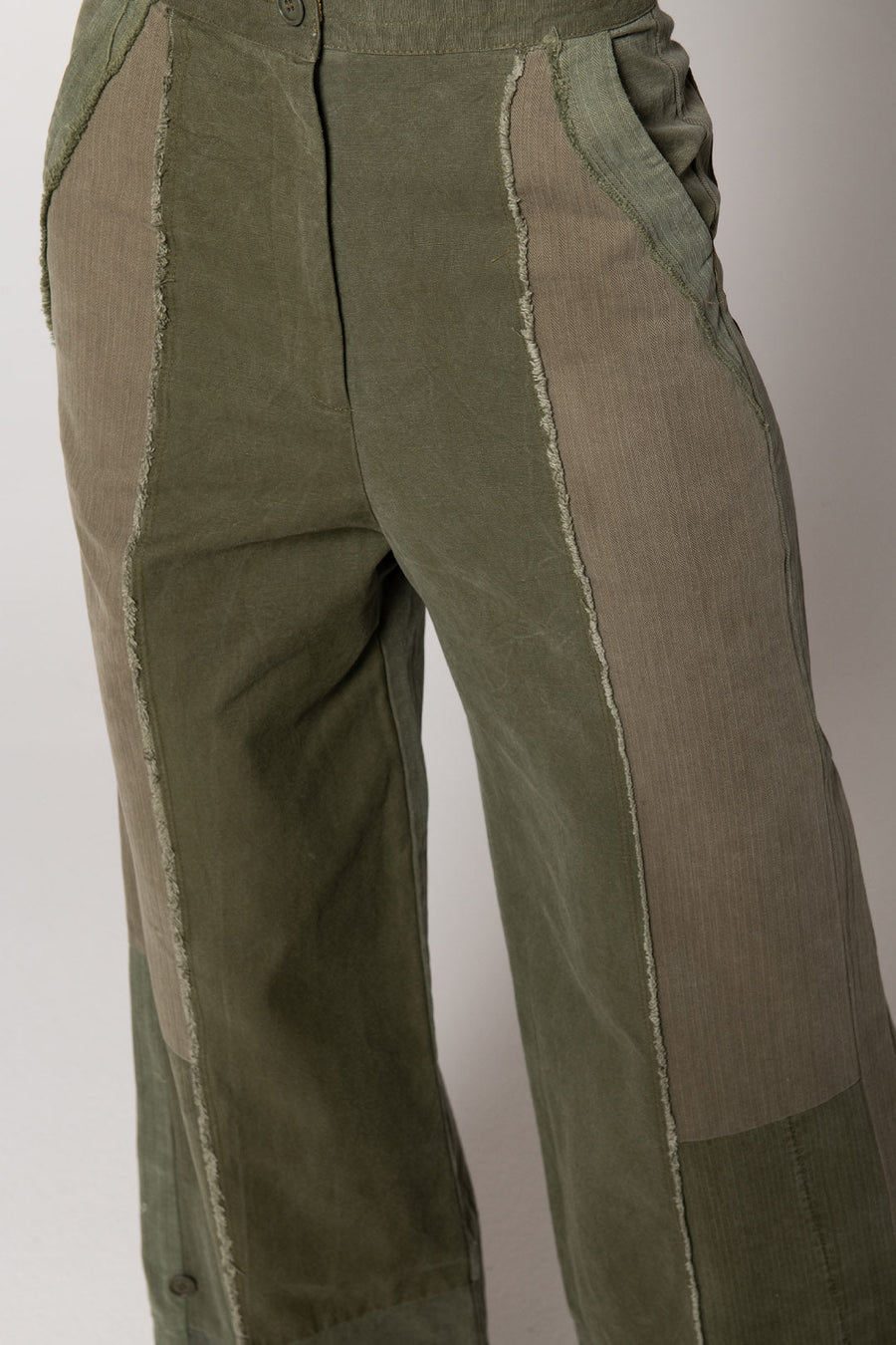 LOVE NOT WAR WIDE PANT, ARMY - SAMPLE 10260 - Burning Torch Online Boutique