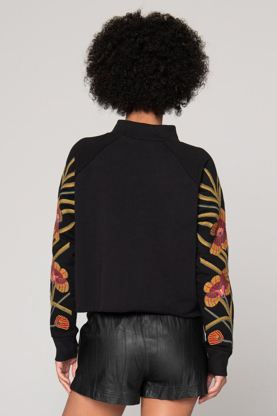 ORCHID FOREST SWEATSHIRT, BLACK - Burning Torch Online Boutique